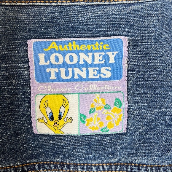 Vintage Authentic Looney Tunes Tweety Bird Jean Jacket - Picture 3 of 10